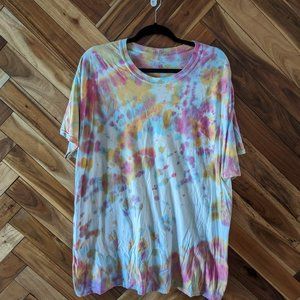 🎉 4 for $25 🎉 Vintage Splatter Tie Dye Short Sleeve Crew Neck Tee Top Size 2XL